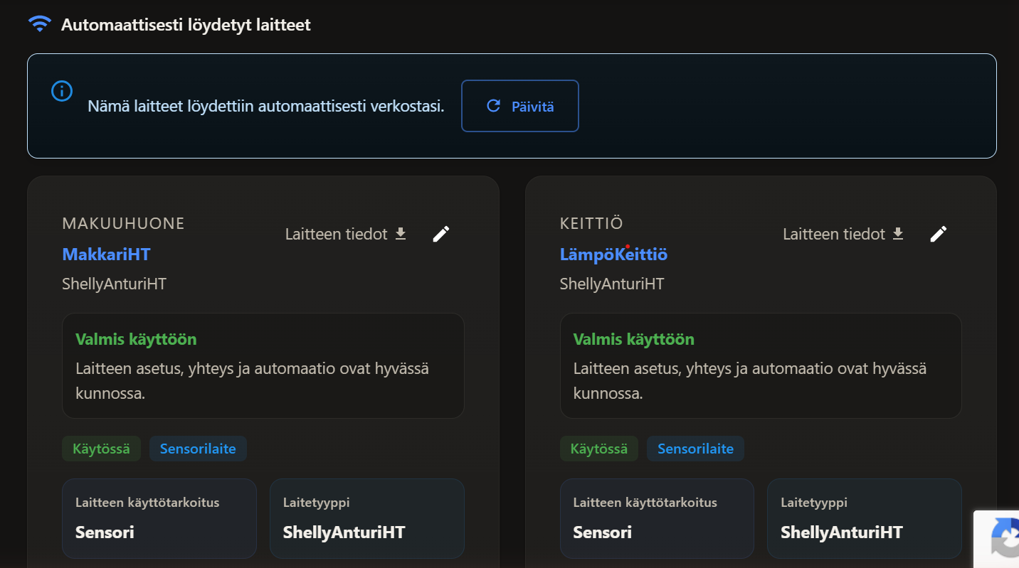 Optimaatti Devices page